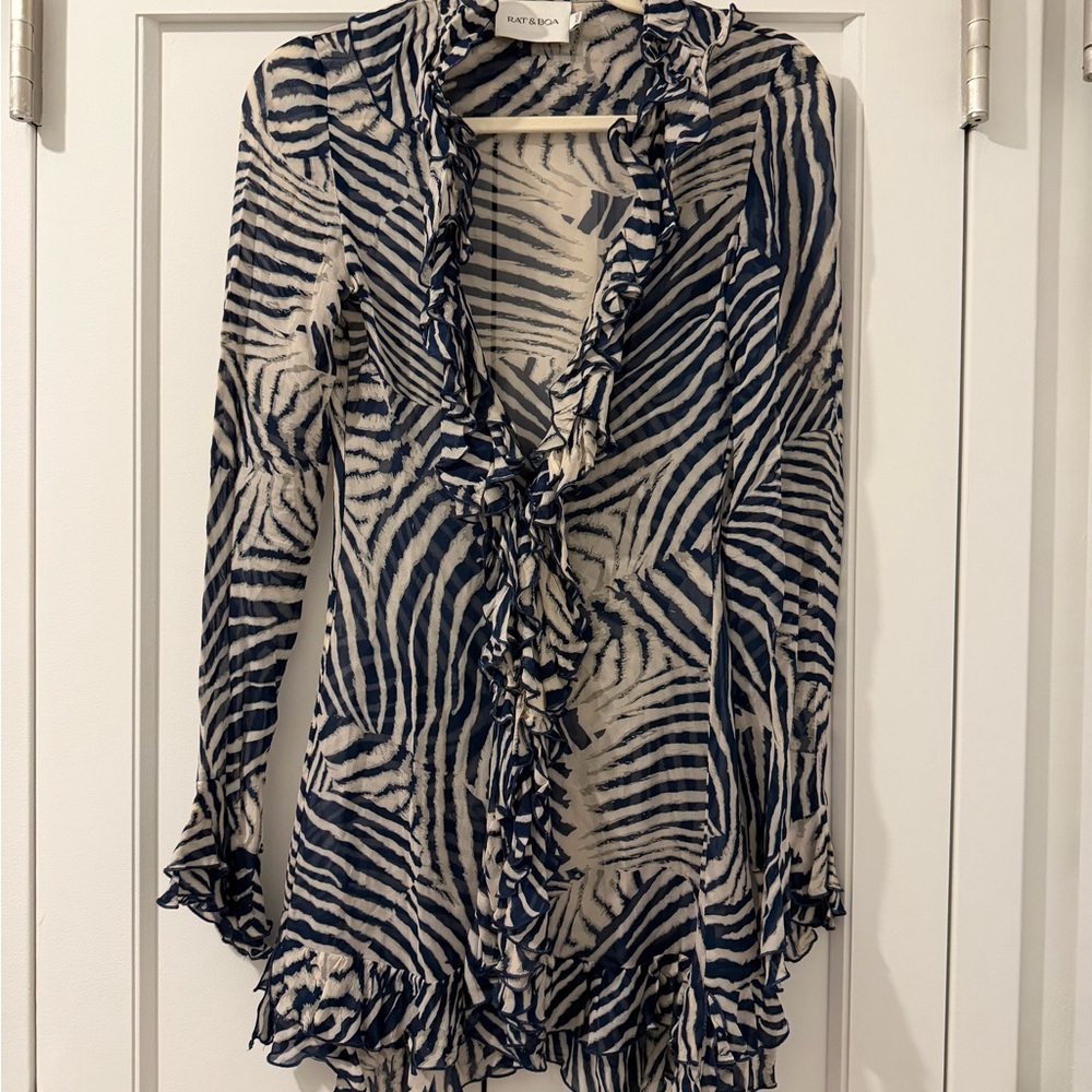Rat & Boa Mini Zebra Thalia Dress